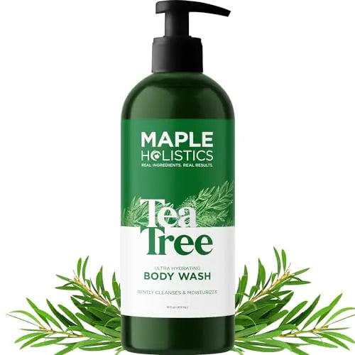 Tea Tree Oil Body Wash - Hydrating Shower Gel Tea Tree Body Wash for Women and Men - Women and Mens Body Soap with Peppermint and Tea Tree Essential Oil and Moisturizing Body Wash for Dry Skin Care