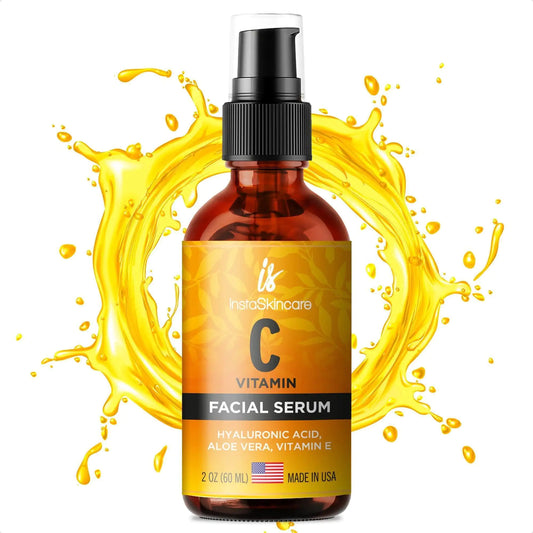 Vitamin C Serum for Face with Hyaluronic Acid Vitamin E Anti Aging Big Size 2 Oz