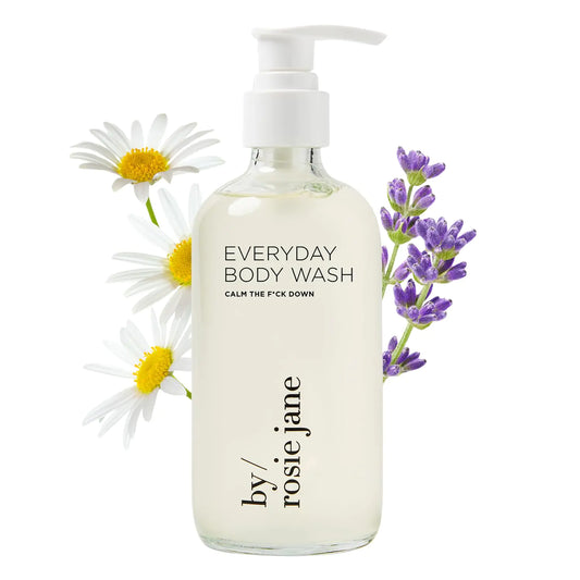 By Rosie Jane Calm Down Everyday Body Wash - Lightly Scented Body Wash with Calming Lavender Chamomile Yuzu & Neroli - For All Skin Types - Hydrating & Soothing Body Wash for Women (236ml)