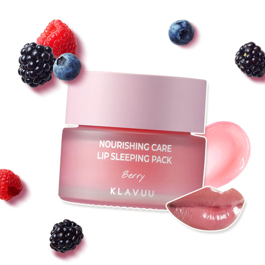 Klavuu Lip Mask Sleeping Pack (0.7oz) – Overnight Deep Hydrating Korean Lip Balm Treatment for Very Dry Chapped Lips | Lip Lightening & Plumping with Instant Hydration | Gentle Exfoliating (Berry)